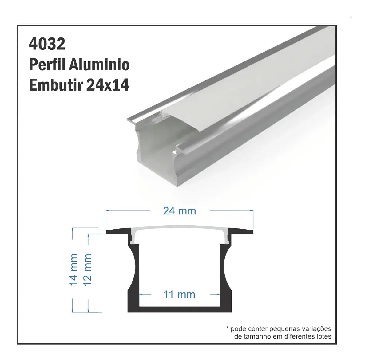 Perfil Sobrepor 2M 24X14 Alumínio
