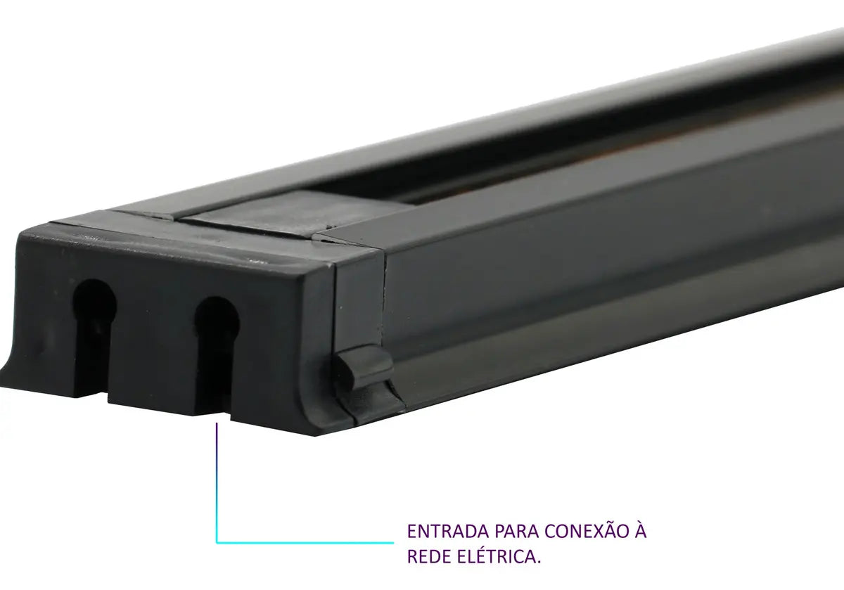 Trilho Eletrificado Preto 2Mt - Rafrux