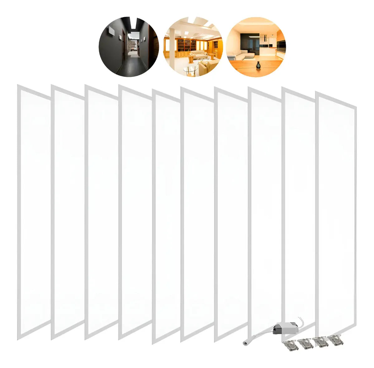 Painel Embutir 32X122 50W BN