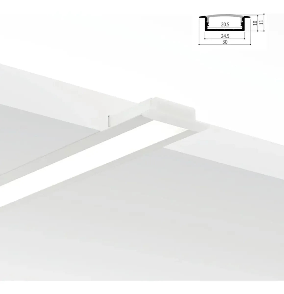 Perfil Embutir 2M 30X10 Branco