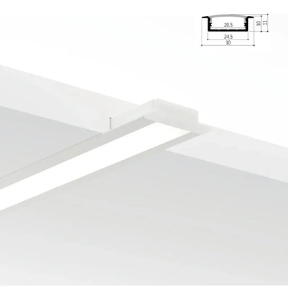 Perfil Embutir 2M 30X10 Branco